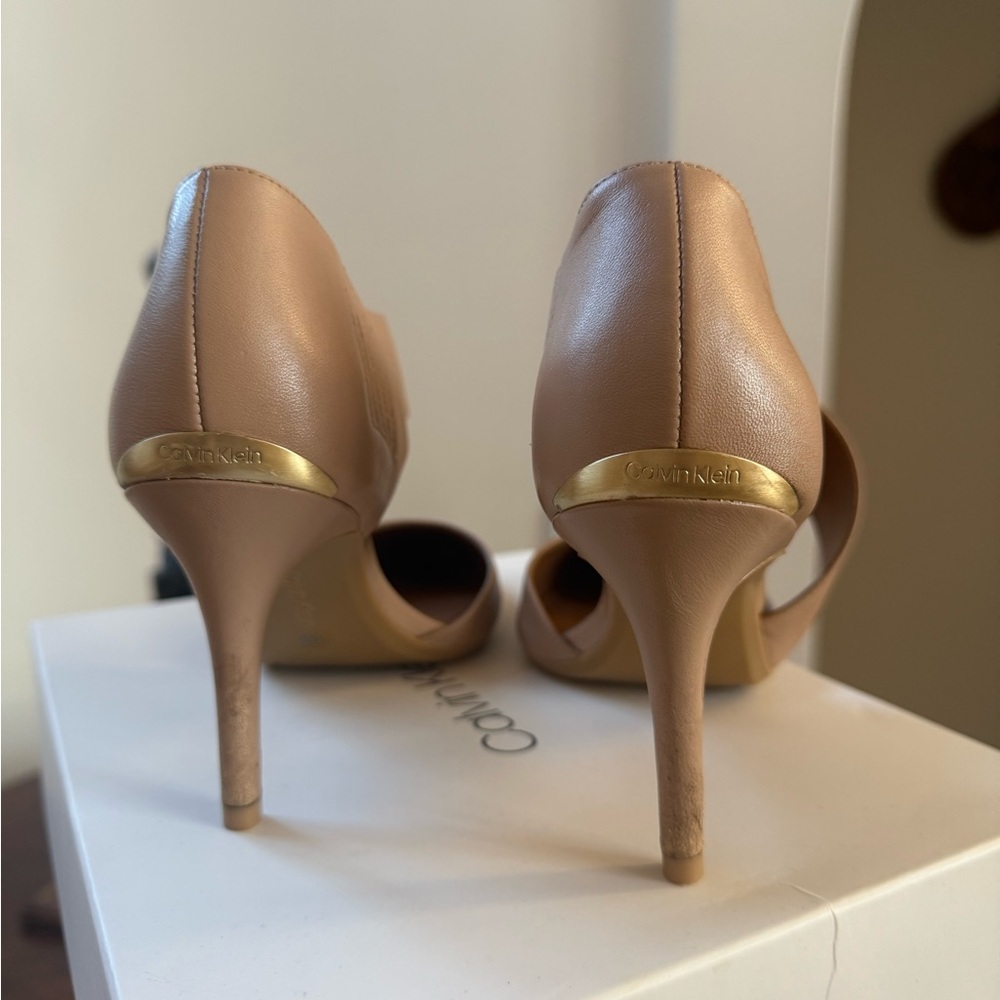 Calvin Klein Nude Strappy Heels - Picture 4 of 6